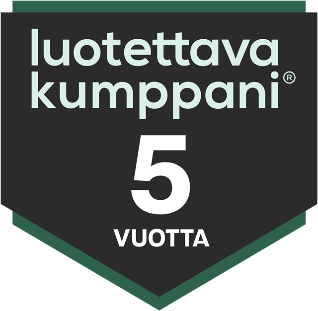 Luotettava kumppani 5 vuotta